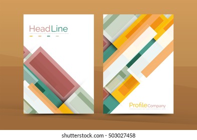 Diseño de composición de líneas coloridas y modernas. Conjunto de fondo abstracto