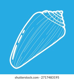 Moderno revestimiento colorido Ocean Shell Ilustraciones dibujadas a mano