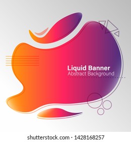 Modern colorful liquid vector background.  Abstract fluid gradient shapes for logo, banner, web or print design.