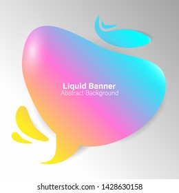 Modern colorful liquid vector background. Abstract fluid gradient shapes for logo, banner, web or print design.