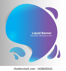 Modern colorful liquid vector background. Abstract fluid gradient shapes for logo, banner, web or print design.