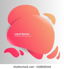 Modern colorful liquid vector background. Abstract fluid gradient shapes for logo, banner, web or print design.