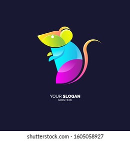 modern and colorful Little mice logo