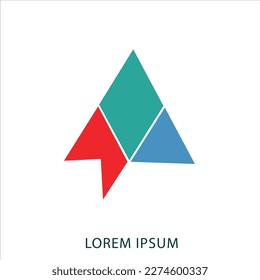 Modern colorful logo   abstract design,vector geometrical shapes element for identity, logotype or icon.
