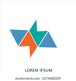 Modernes farbiges Logo   abstraktes Design, Vektorgeometrische Formen Element für Identität, Logo oder Symbol.

