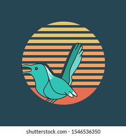 modern colorful logo or bird vector
