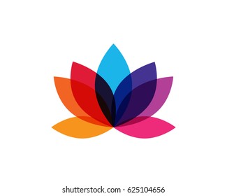 Modern Colorful Lotus Flower Logo