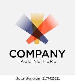 modern colorful minimalist lighting stage show logo icon vector template 