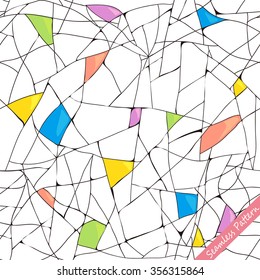 Modern colorful mosaic seamless pattern. Vector illustration