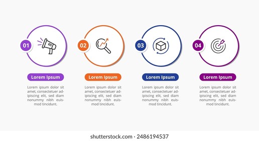 moderna Plantilla de infografía multiusos colorida para la presentación