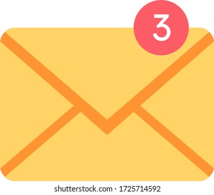 Modern colorful new message icon illustration
