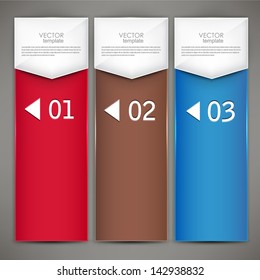 Modern colorful numbered banners. Vector illustration.