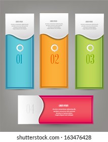 Modern colorful numbered banners. Vector eps10 illustration.