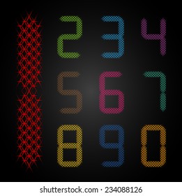 modern colorful numbers set. 