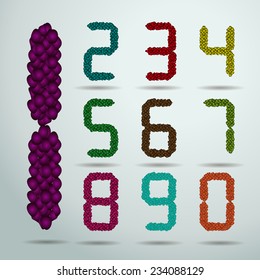 modern colorful numbers set. 