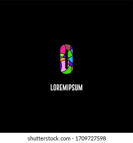 Modern colorful O logo letter simple design concept for business and technology.