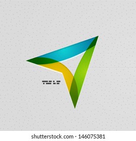 Modern colorful paper arrow vector design