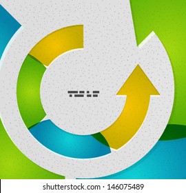 Modern colorful paper arrow vector design