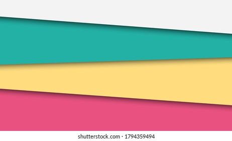 Ilustración vectorial de fondo de papel colorido moderno mejor para fondo, imagen de marca y fondo de fondo de fondo de fondo de papel, capa plana