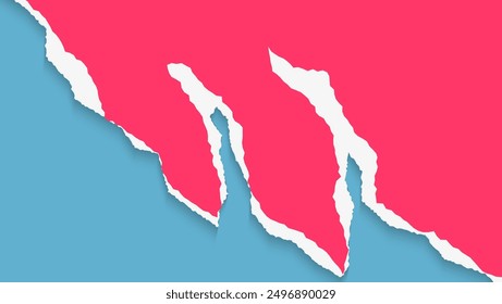 Modern Colorful Paper Ripped Frame Design Template
