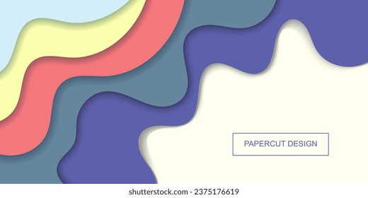 modern colorful papercut background design