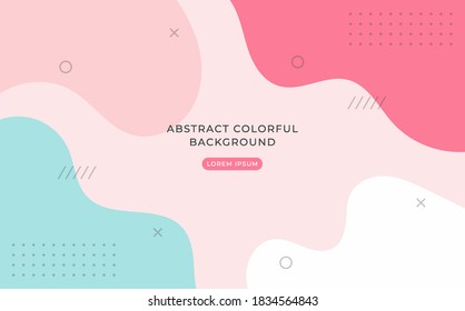Modern colorful pastel gradient abstract geometric shape. memphis style background.