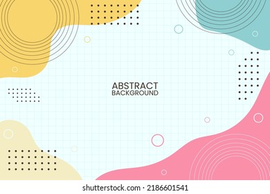 Modern colorful pastel gradient abstract shapes on memphis style background