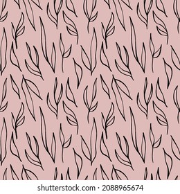 Modern colorful plants illustration pattern. Creative collage contemporary floral seamless pattern. Fashionable template for design.