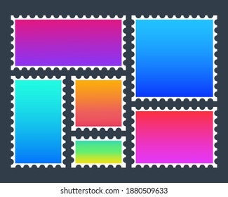 Modern colorful postage stamp, great design for any purposes. Vector icon.