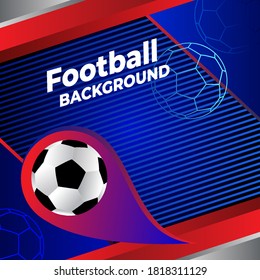 Modern colorful poster football with gradient background. Vector illustration