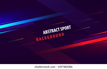 Modern colorful poster for sports with gradient background. Vector illustration