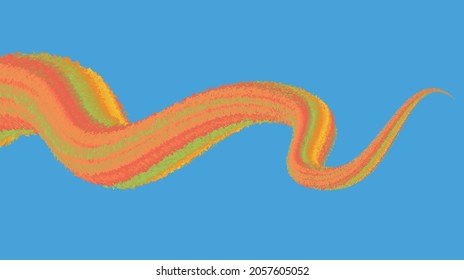Modern colorful poster. Tail shape on blue color background. Art design for your design project. Vector illustration EPS8