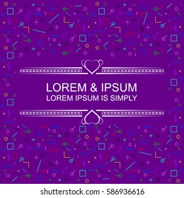 Modern, colorful, premium title calligraphic and typographic badge design element. Easy customize of the text.