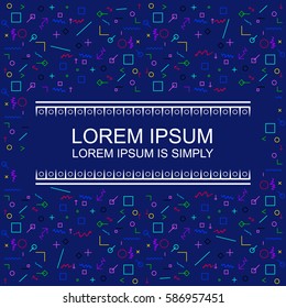 Modern, colorful, premium title calligraphic and typographic badge design element. Easy customize of the text.