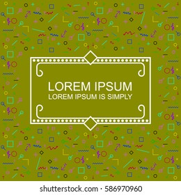 Modern, colorful, premium title calligraphic and typographic badge design element. Easy customize of the text.