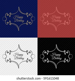 Modern, colorful, premium title calligraphic and typographic badge design element. Easy customize of the text.