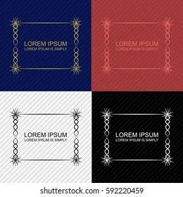Modern, colorful, premium title calligraphic and typographic badge design element. Easy customize of the text.