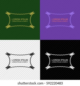 Modern, colorful, premium title calligraphic and typographic badge design element. Easy customize of the text.