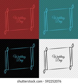 Modern, colorful, premium title calligraphic and typographic badge design element. Easy customize of the text.