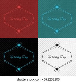 Modern, colorful, premium title calligraphic and typographic badge design element. Easy customize of the text.