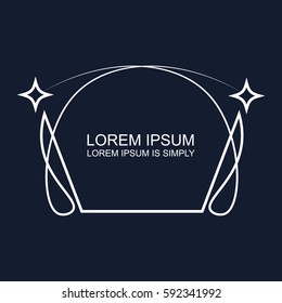 Modern, colorful, premium title calligraphic and typographic badge design element. Easy customize of the text.