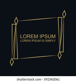 Modern, colorful, premium title calligraphic and typographic badge design element. Easy customize of the text.