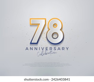Modern and colorful, premium vector design for 78th anniversary celebrations. Premium vector background for greeting and celebration.