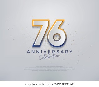 Modern and colorful, premium vector design for 76th anniversary celebrations. Premium vector background for greeting and celebration.