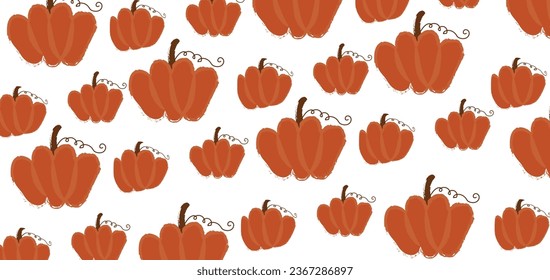 Modern and colorful pumpkin style brush strokes, seamless pattern vector, Design for fashion, fabric, textile, wallpaper, cover, web, wrapping and all prints.