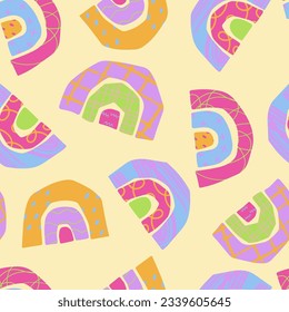 Modern colorful rainbow seamless pattern. Vector background. It can be used for wallpaper, paper, fabric, wrapping. 