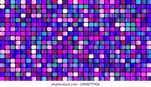Modern colorful rounded squares on background. Abstract background of geometric shapes. Colorful mosaic background. Template for your design. Vector illustration