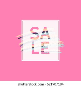 Modern and colorful sale poster, sale brochure, discount offer design.