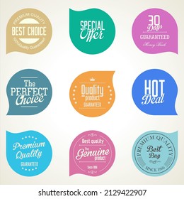 modern colorful sale stickers collection
