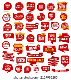 modern colorful sale stickers collection